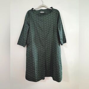 COS Green Floral Long Sleeve Dress